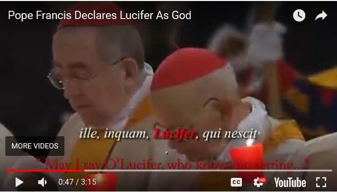 Cardinals Singing "Lucifer" in Pope Jean Paul's Canonization Ceremony, April 27, 2014