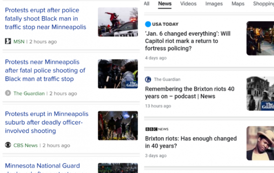 Google Shadow Bans Searches For “Riots Today” Following Violent Unrest in Minnesota-by News Wars